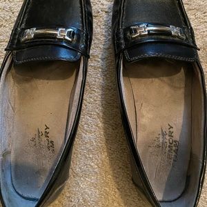 Black loafers